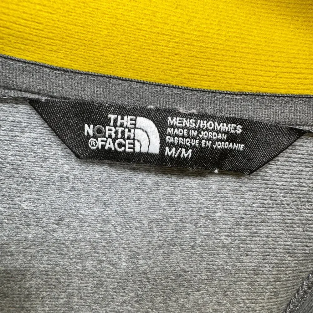 The North Face 1/2 Zip Mens‎ Medium Gray Yellow Pullover Gorpcore Outdoor Layer